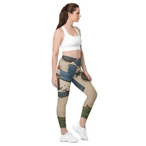 Crossover leggings with pockets - Baby Unicorn