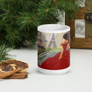 White glossy mug - Runaway Bride