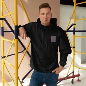 Embroidered Champion Packable Jacket - Bloom