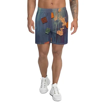 Men's Athletic Long Shorts - Being square I