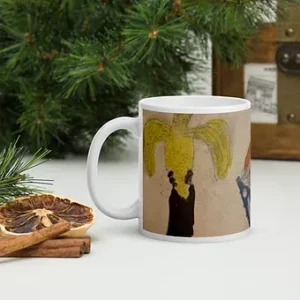 White glossy mug - Banana and Chips