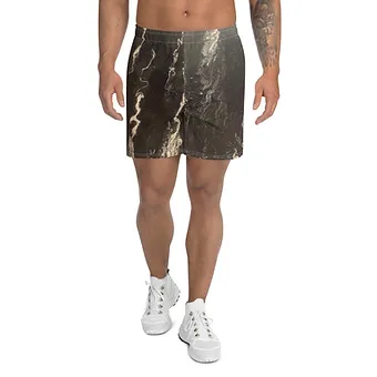 Men's Athletic Long Shorts - Black Hole