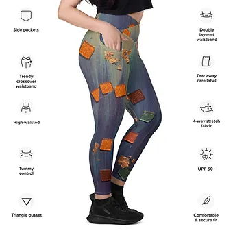 Crossover leggings with pockets - Being square I