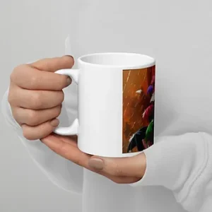 White glossy mug - Colorful Wheel