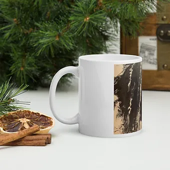 White glossy mug - Black Hole