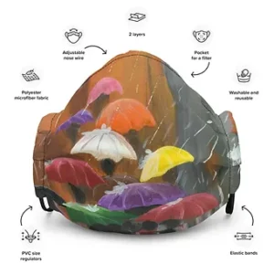 Premium face mask - Colorful Wheel